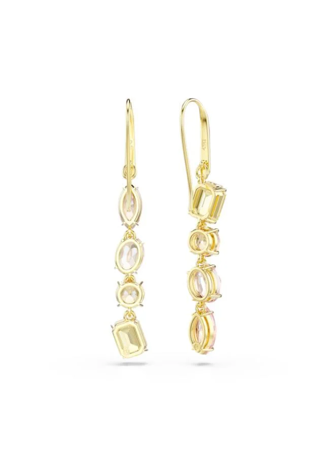 SWAROVSKI Gema Gold Tone Plated Asymmetrical Pierced Earrings